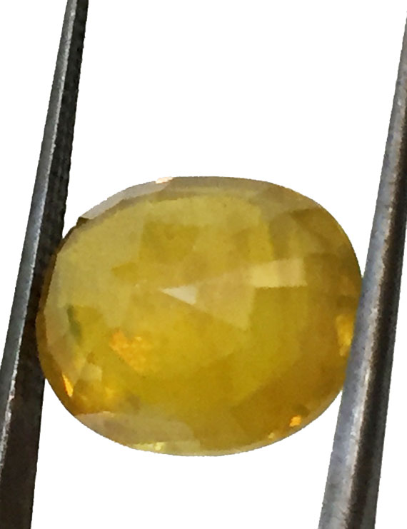 10.92 ct/12.25 ratti Natural Certified Bangkok Pukhraj/Yellow Sapphire